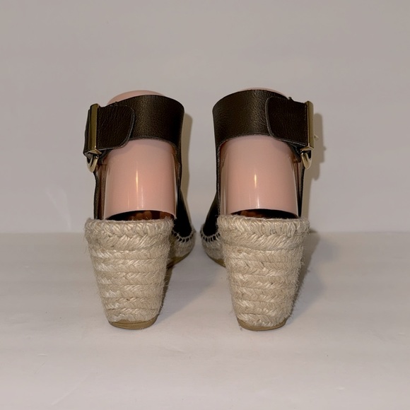 Bettye Muller Brown Leather 3” Espadrille Wedges - Picture 3 of 6